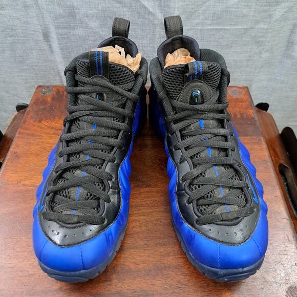 NIKE AIR FOAMPOSITE PRO USED SIZE 8.5 HYPER COBALT BLACK 624041 403 MEN - Picture 2 of 12